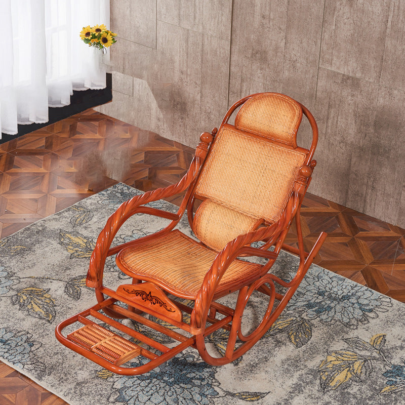 Mid Century Modern Recliner Chair Rattan/Wicker Recliner Chair for Living Room