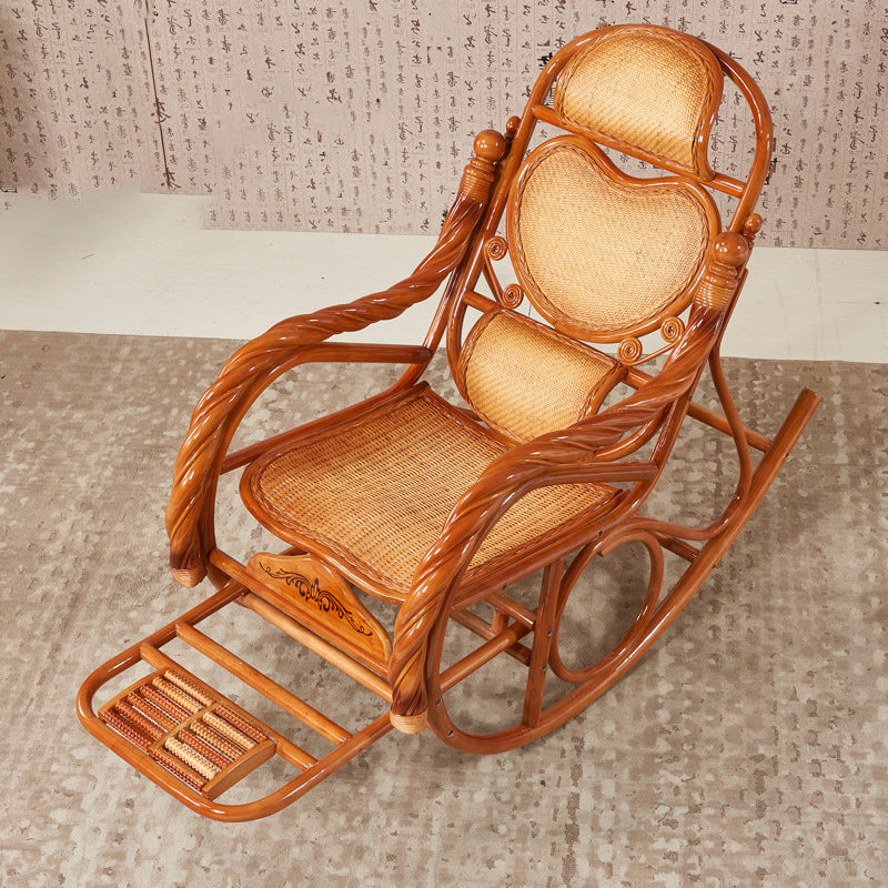 Mid Century Modern Recliner Chair Rattan/Wicker Recliner Chair for Living Room