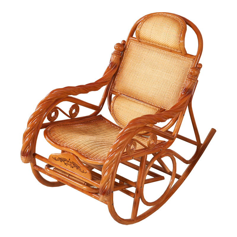 Mid Century Modern Recliner Chair Rattan/Wicker Recliner Chair for Living Room