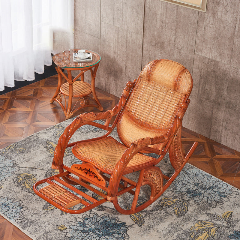 Mid Century Modern Recliner Chair Rattan/Wicker Recliner Chair for Living Room