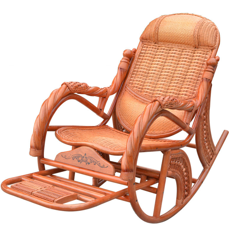 Mid Century Modern Recliner Chair Rattan/Wicker Recliner Chair for Living Room