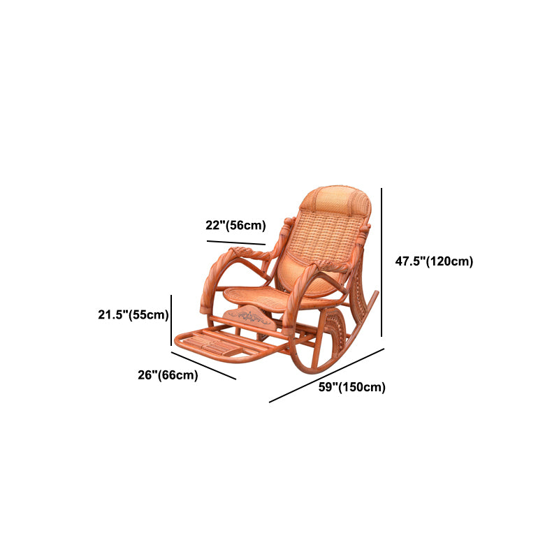 Mid Century Modern Recliner Chair Rattan/Wicker Recliner Chair for Living Room