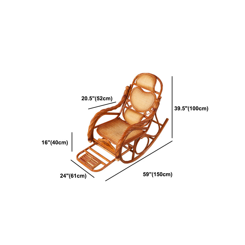 Mid Century Modern Recliner Chair Rattan/Wicker Recliner Chair for Living Room