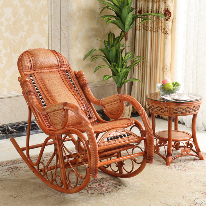 Mid Century Modern Recliner Chair Rattan/Wicker Recliner Chair for Living Room