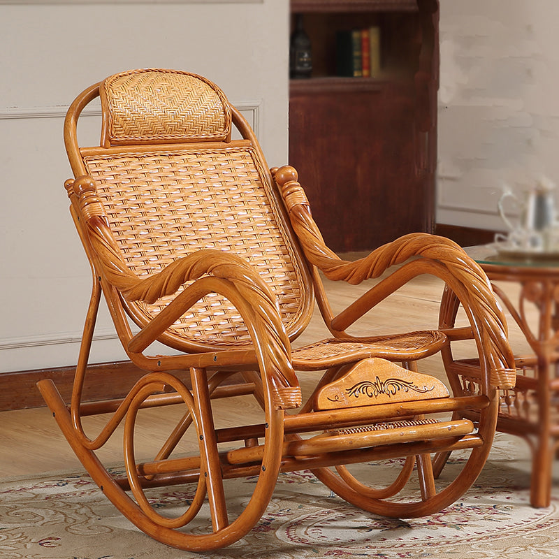 Mid Century Modern Recliner Chair Rattan/Wicker Recliner Chair for Living Room