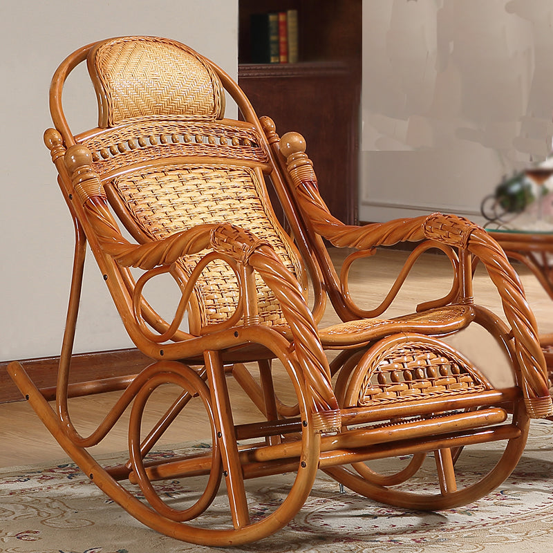 Mid Century Modern Recliner Chair Rattan/Wicker Recliner Chair for Living Room