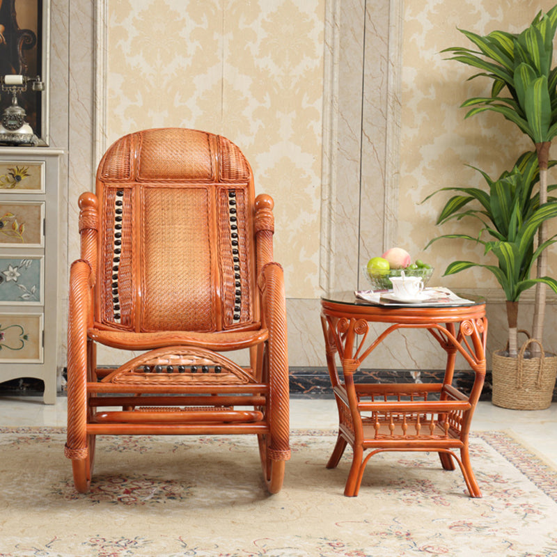 Mid Century Modern Recliner Chair Rattan/Wicker Recliner Chair for Living Room