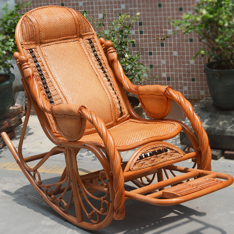 Mid Century Modern Recliner Chair Rattan/Wicker Recliner Chair for Living Room