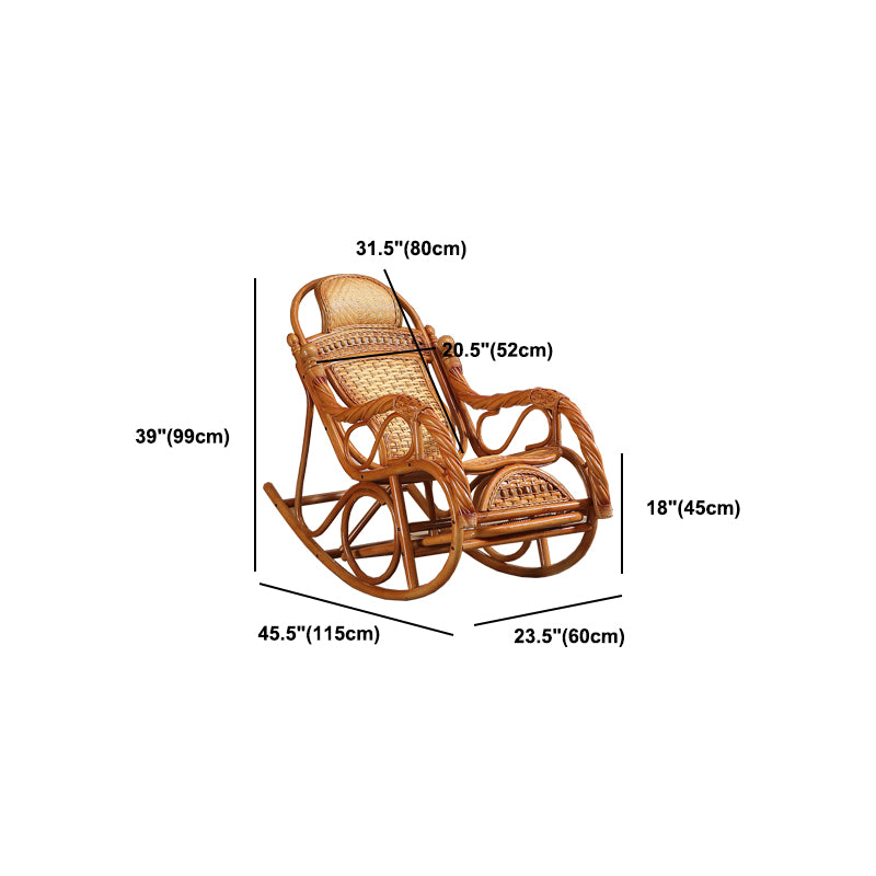 Mid Century Modern Recliner Chair Rattan/Wicker Recliner Chair for Living Room