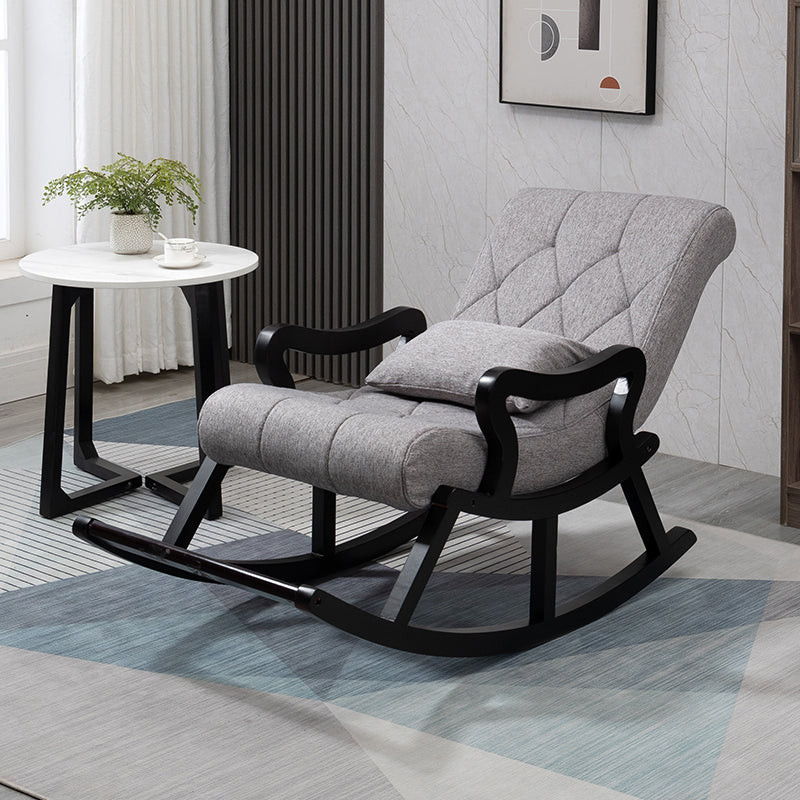 Mid Century Modern Rocking Chair Reclining with Cushion Rocker Chair 26.4" x 49.2" x 33.9"