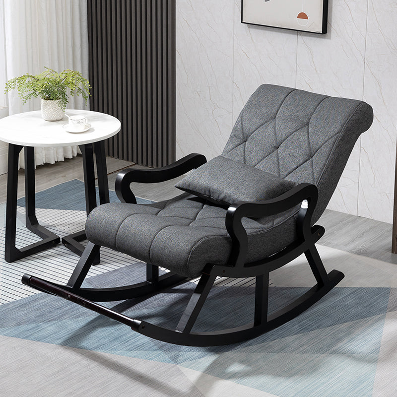 Mid Century Modern Rocking Chair Reclining with Cushion Rocker Chair 26.4" x 49.2" x 33.9"