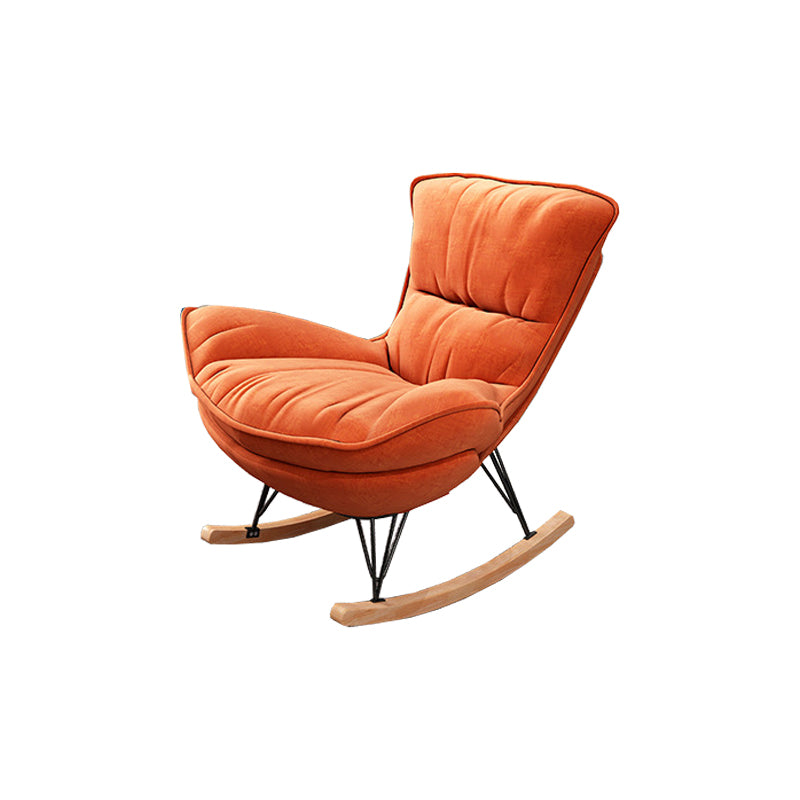 Contemporary Rocking Chair Solid Wood Rocker Chair with Seat Cushion