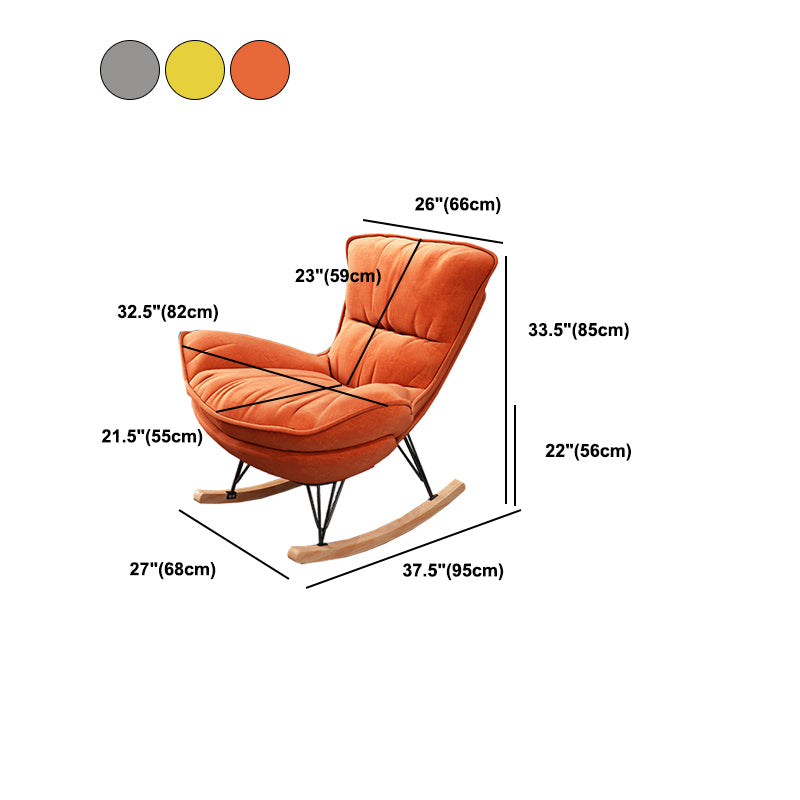 Contemporary Rocking Chair Solid Wood Rocker Chair with Seat Cushion