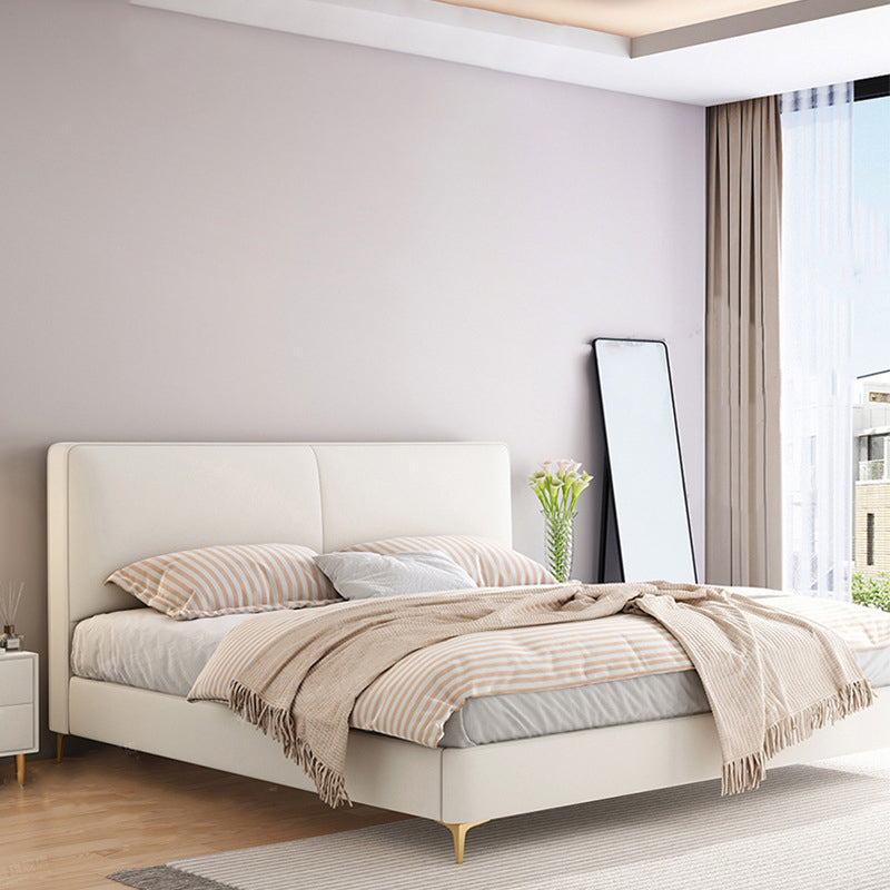 Contemporary Solid Wood with Headboard Rectangular Panel Standard Bed