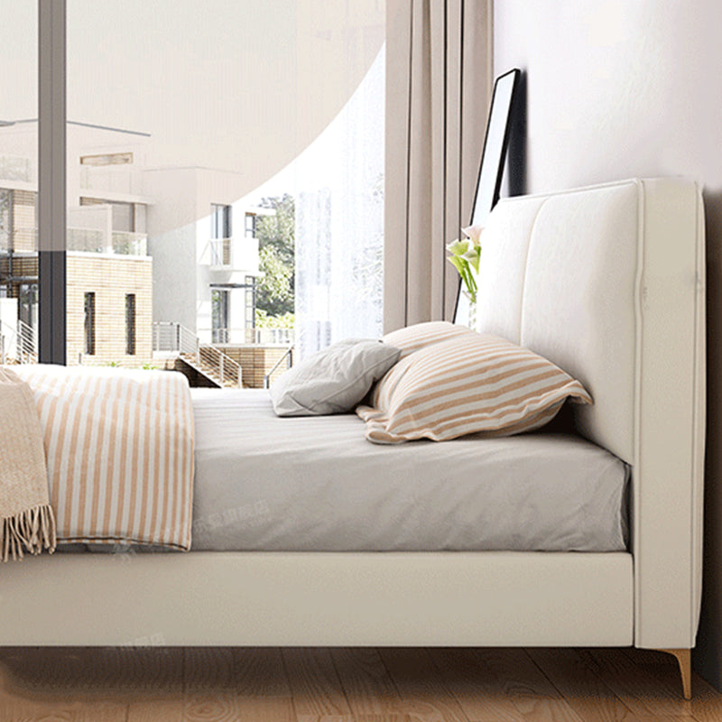 Contemporary Solid Wood with Headboard Rectangular Panel Standard Bed