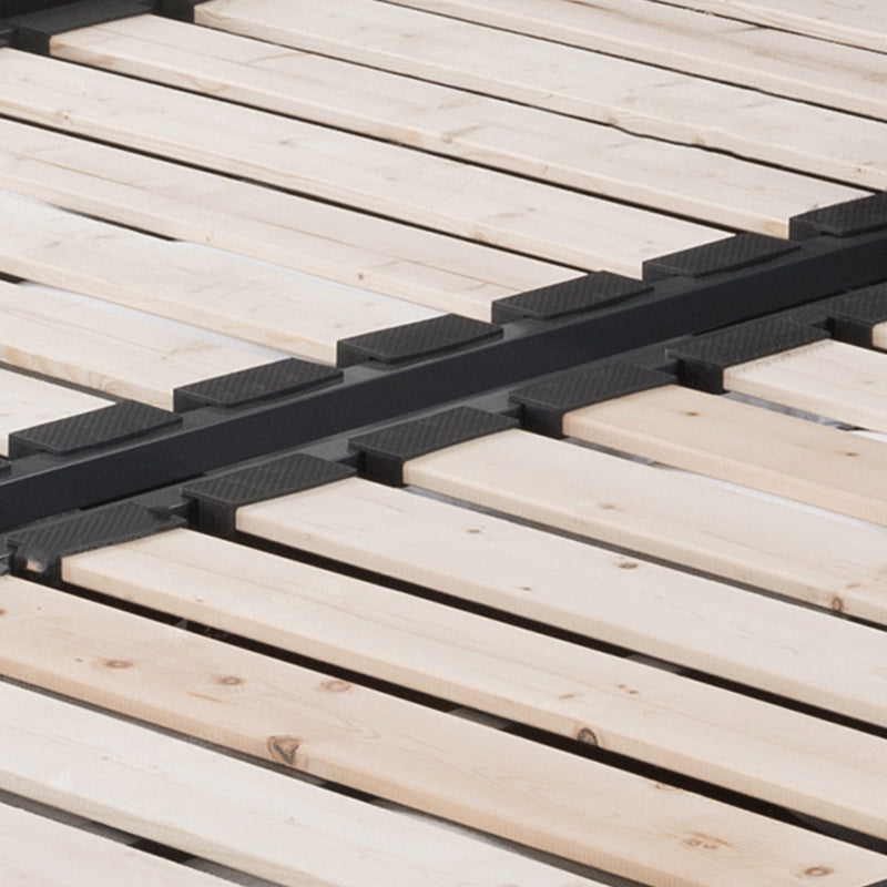 Contemporary Solid Wood with Headboard Rectangular Panel Standard Bed