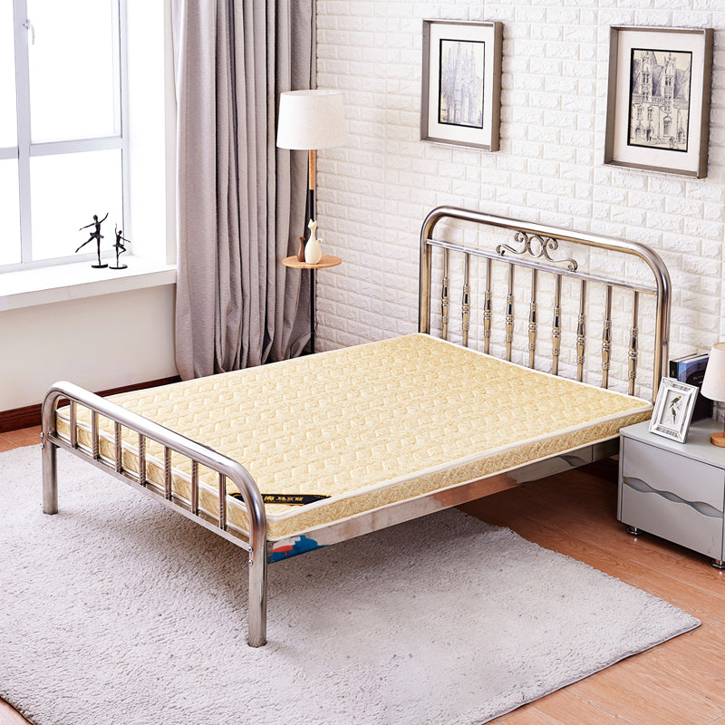 Contemporary Style Bed Frame Metal Standard Bed with Headboard