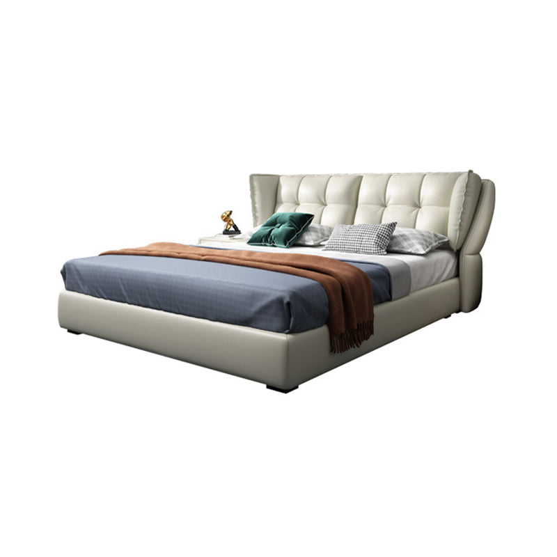 Contemporary Pine Wood Storage With Wings Lift Up Storage Wingback Bed