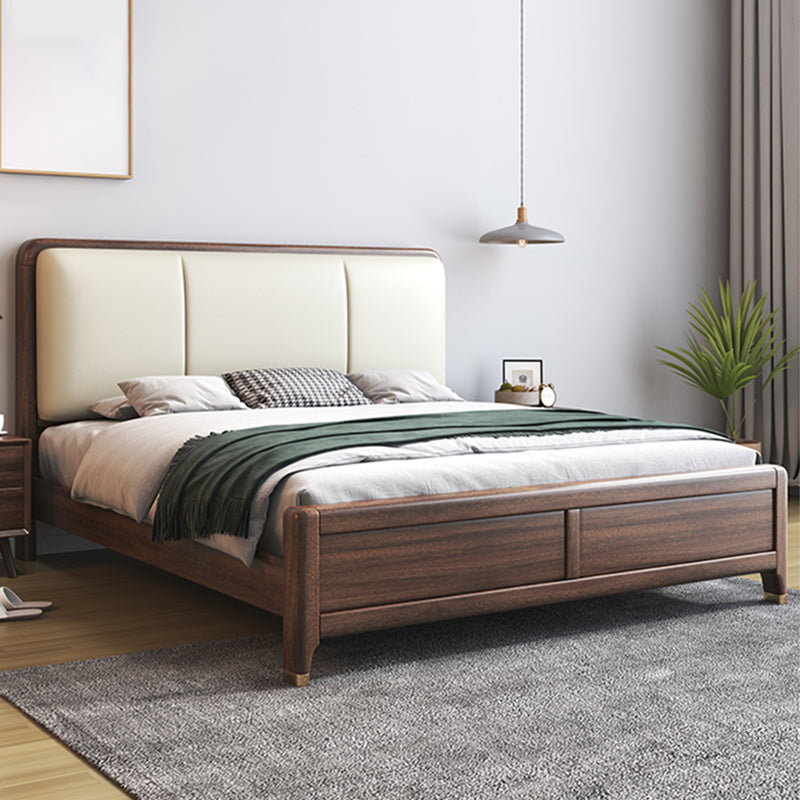 Contemporary Solid Wood Mattress Included with Headboard Rectangular Standard Bed