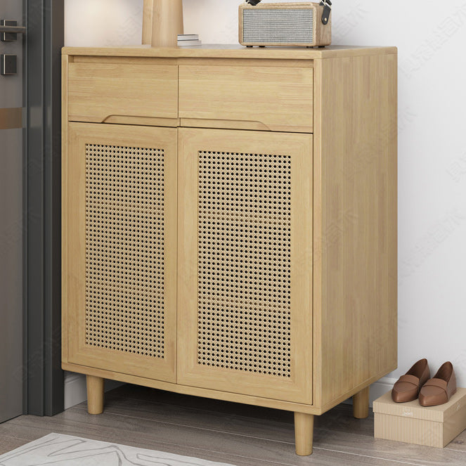 Contemporary Accent Cabinet with Drawers and Doors in Solid Wood