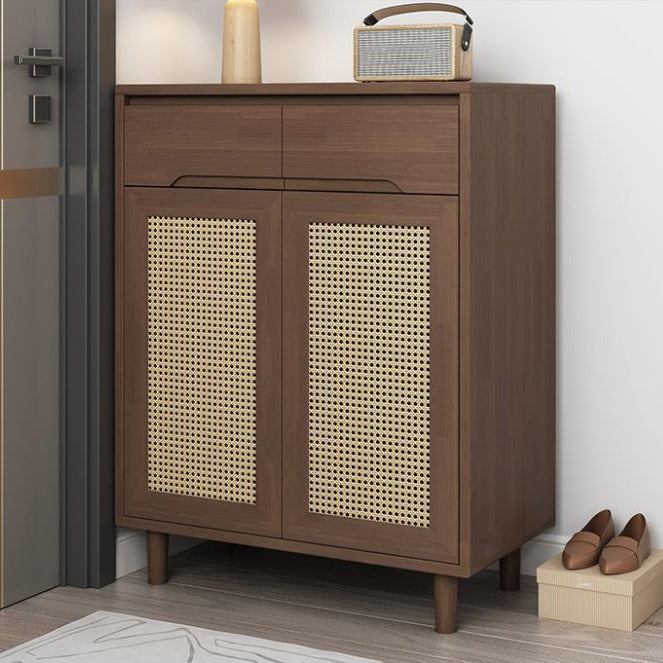 Contemporary Accent Cabinet with Drawers and Doors in Solid Wood