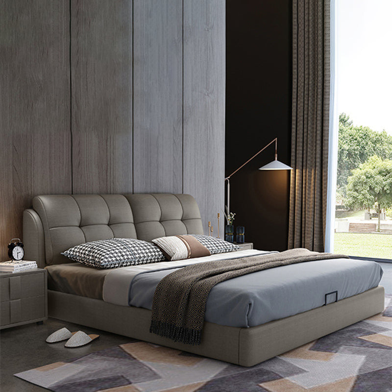 Contemporary Pine Wood Storage with Headboard Lift Up Storage Rectangular Bed Frame