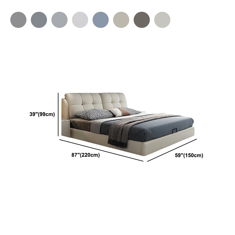 Contemporary Pine Wood Storage with Headboard Lift Up Storage Rectangular Bed Frame