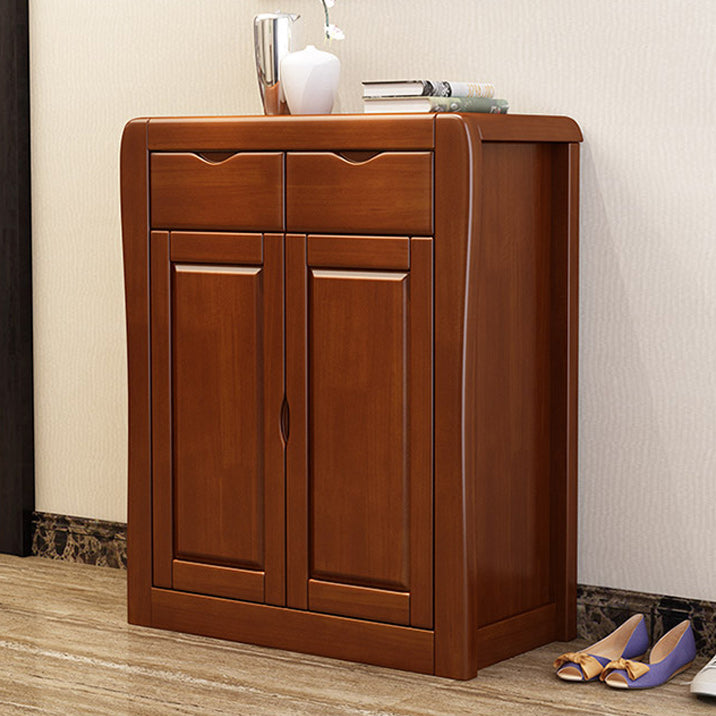 Mid-Century Modern Accent Cabinet with Doors and Drawers Cabinet