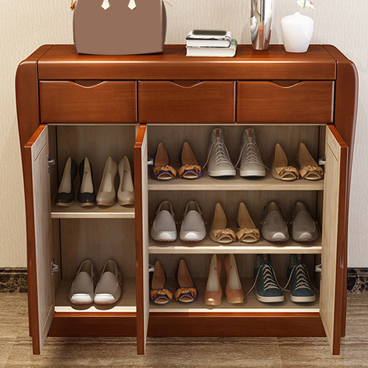 Mid-Century Modern Accent Cabinet with Doors and Drawers Cabinet