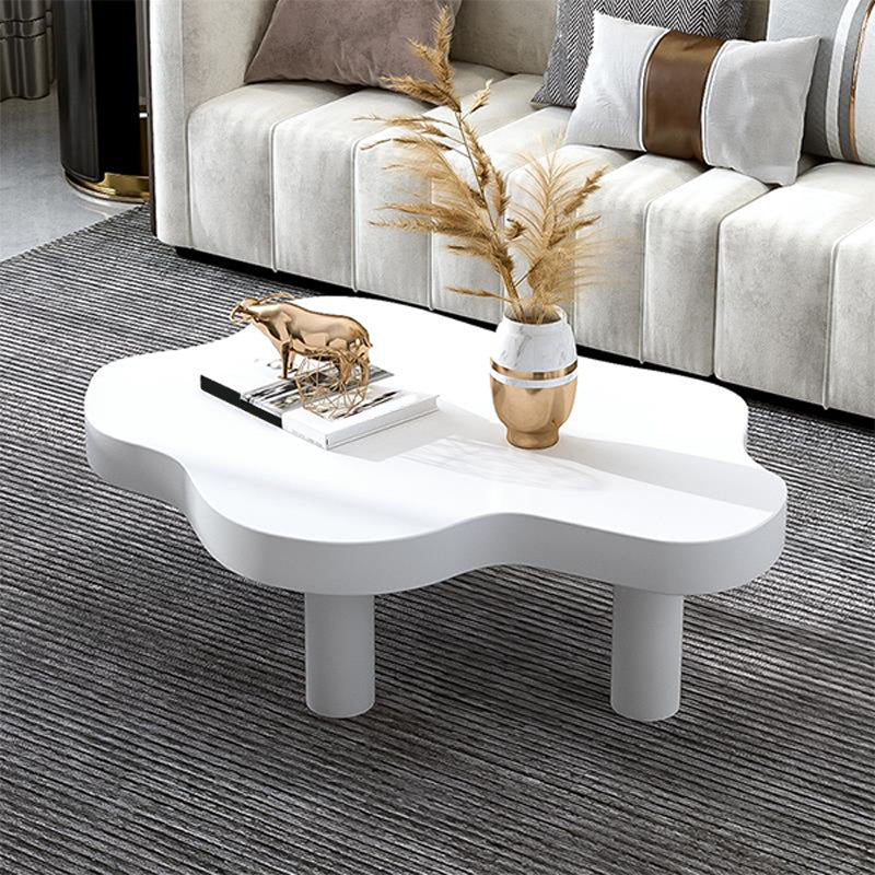Solid Wood Cloud-Shaped Coffee Table Nordic 3 Legs Cocktail Table