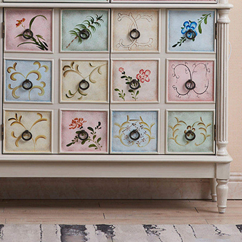 Rectangle Industrial Accent Cabinet Wood Knobs Cabinet with Drawer