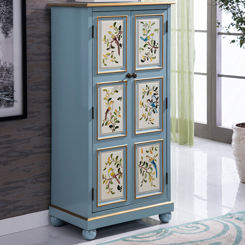Industrial Rectangle Accent Cabinet Wood Knobs Cabinet with Doors