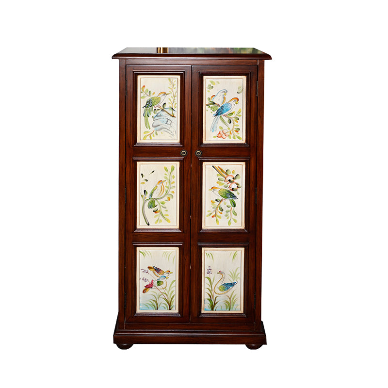 Industrial Rectangle Accent Cabinet Wood Knobs Cabinet with Doors