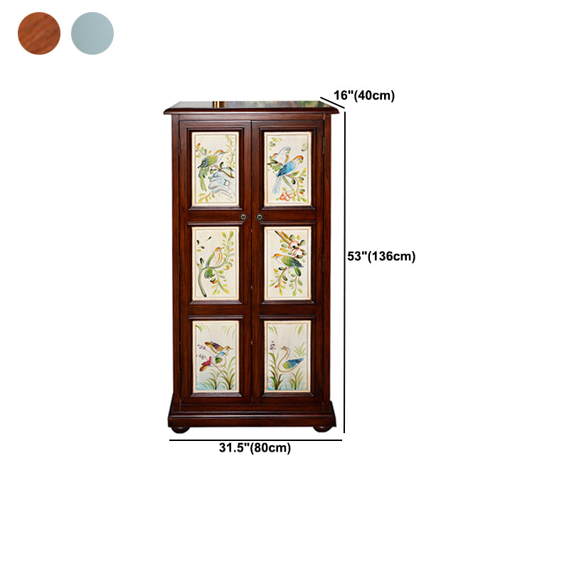 Industrial Rectangle Accent Cabinet Wood Knobs Cabinet with Doors