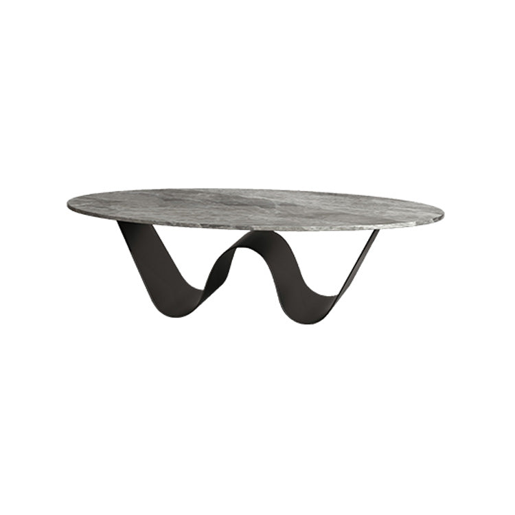 Glam Abstracts Cocktail Table Oval Coffee Cocktail Table for Home