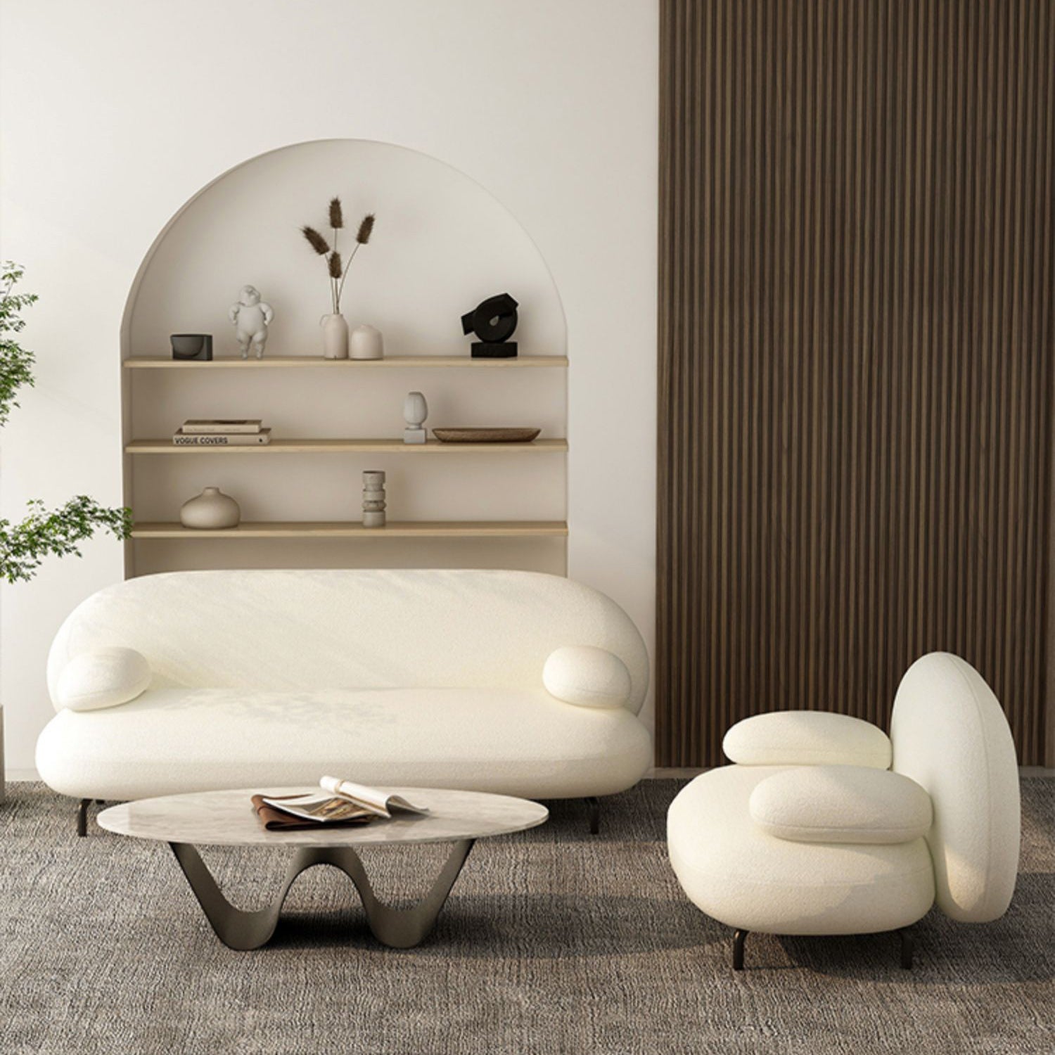 Glam Abstracts Cocktail Table Oval Coffee Cocktail Table for Home