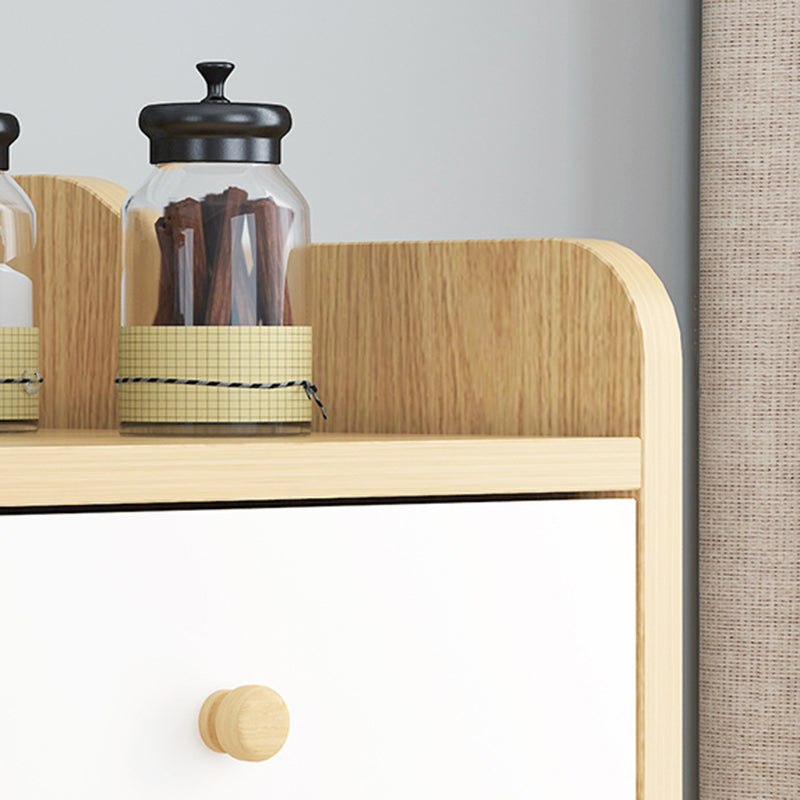 Modern Rectangle Accent Cabinet Wood Knobs Cabinet with Drawer