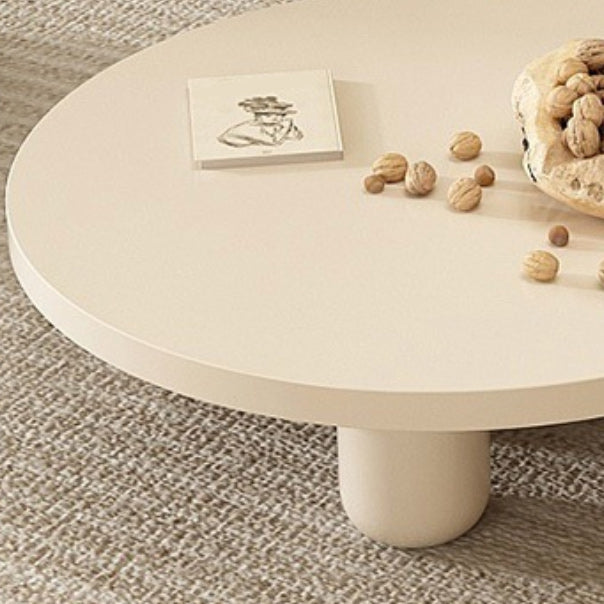 Contemporary Round Bunching Tables with Solid Wood Base Coffee Table