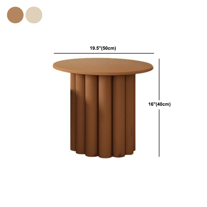 Contemporary Round Bunching Tables with Solid Wood Base Coffee Table