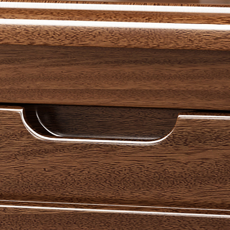 Modern Rectangle Side Cabinet Soft Close Drawers Wood Storage Cabinet