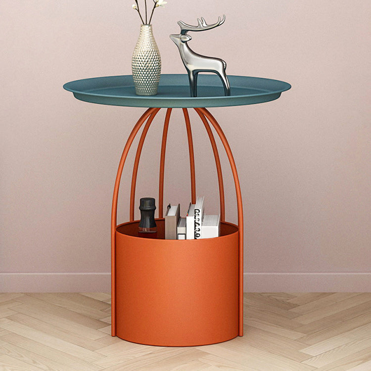 Mid-Century Modern Pedestal Coffee Table Iron Coffee Cocktail Table for Home