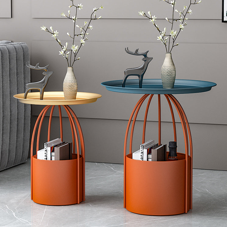 Mid-Century Modern Pedestal Coffee Table Iron Coffee Cocktail Table for Home