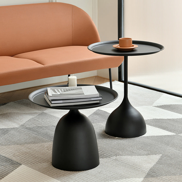 Mid-Century Modern Iron Coffee Table Pedestal Coffee Cocktail Table for Living Room