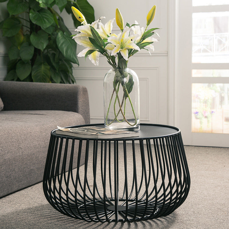 Mid-Century Modern 2 Piece Bunching Tables with Iron Tray Top