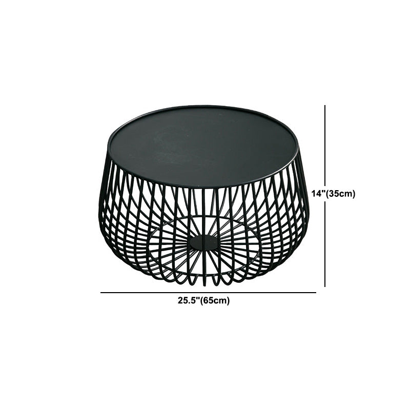 Mid-Century Modern 2 Piece Bunching Tables with Iron Tray Top