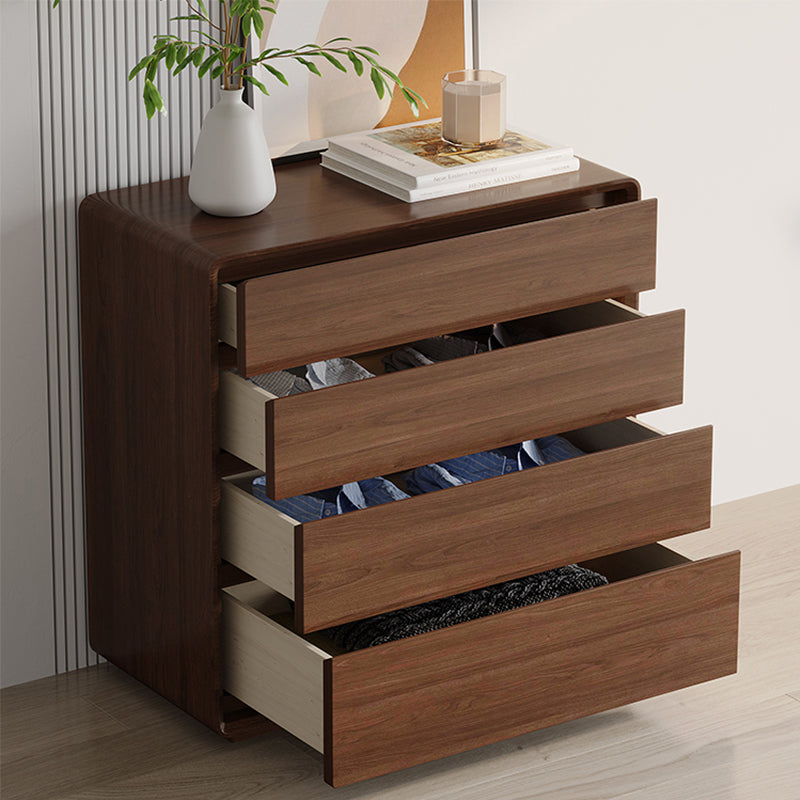 Modern Brown Wood Cabinet Water Resistant Side Cabinet with Drawer