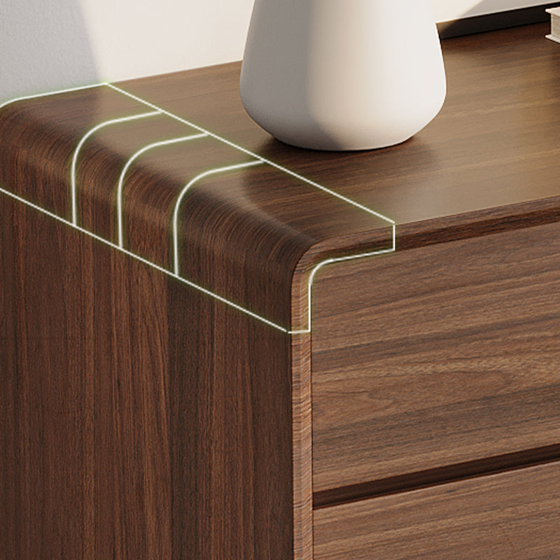 Modern Brown Wood Cabinet Water Resistant Side Cabinet with Drawer