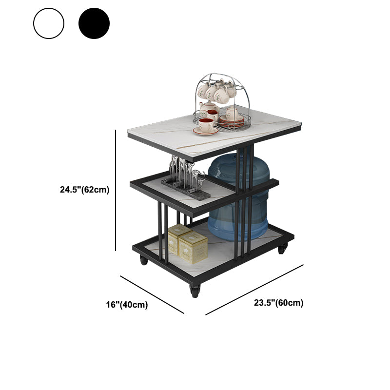 24.41" Tall Contemporary Style Side End Table Storage End Table