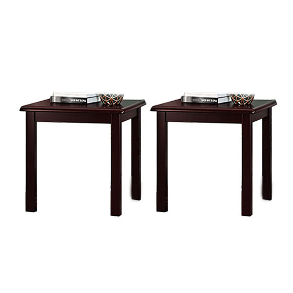 Solid Wood Square Top Side Table 23.6" Tall 4 Legs End Table