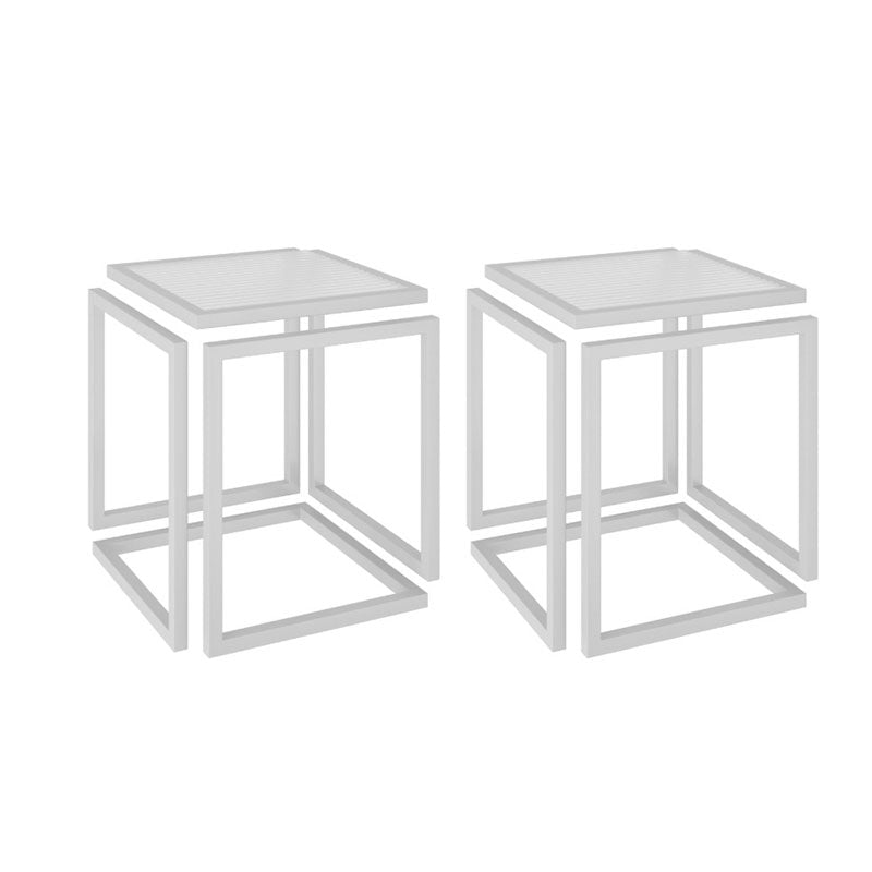 17.72" Tall Contemporary Style Side End Table Metal Frame Sofa Side Accent Table